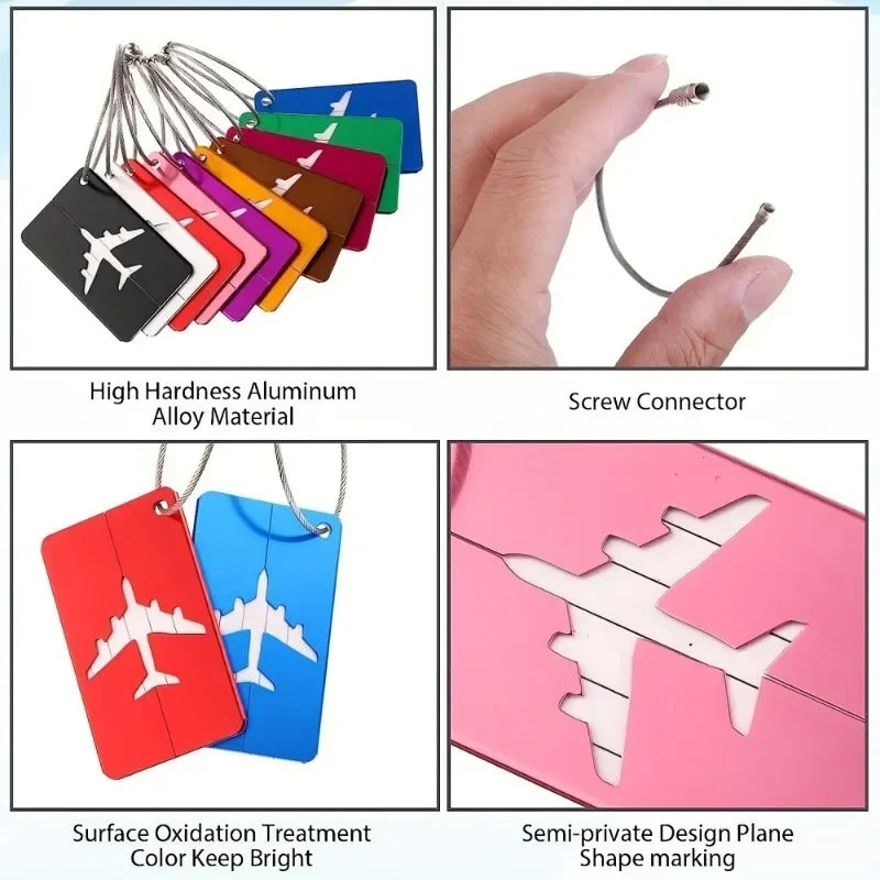 Sleek Aluminum Luggage Tags – Durable & Travel‑Ready
