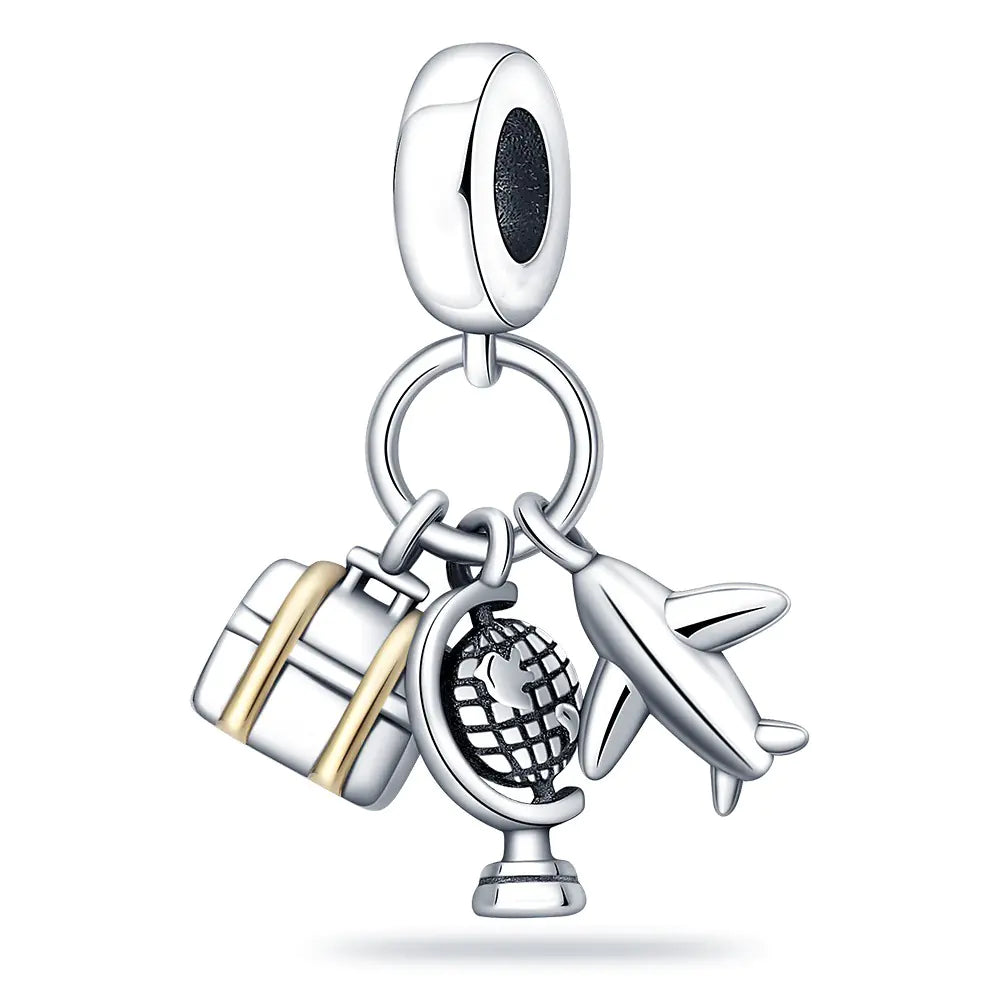 Silver‑Plated Travel Charms – Unique, Artistic Luggage Accessories