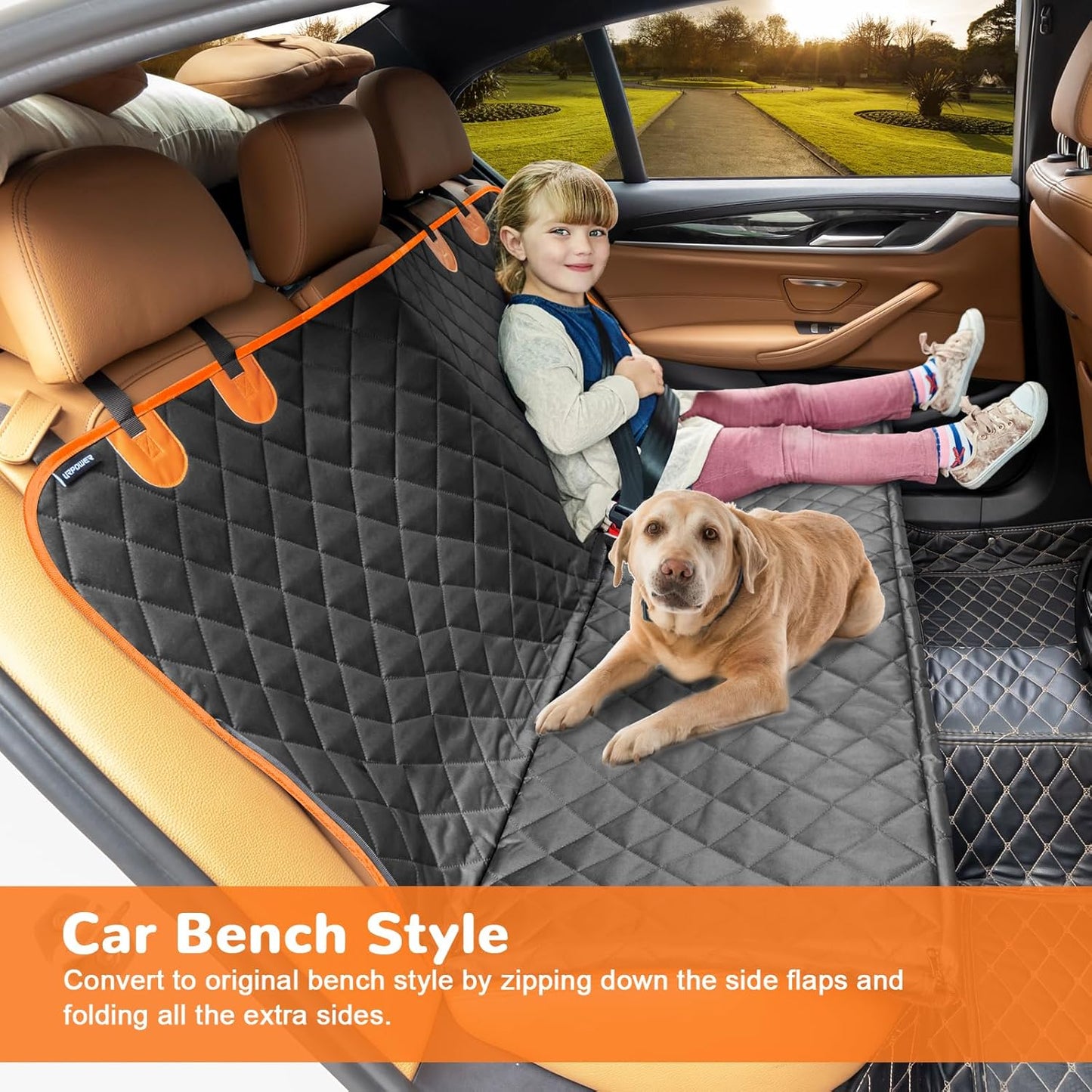 Waterproof Dog Car Seat Hammock with Side Flaps