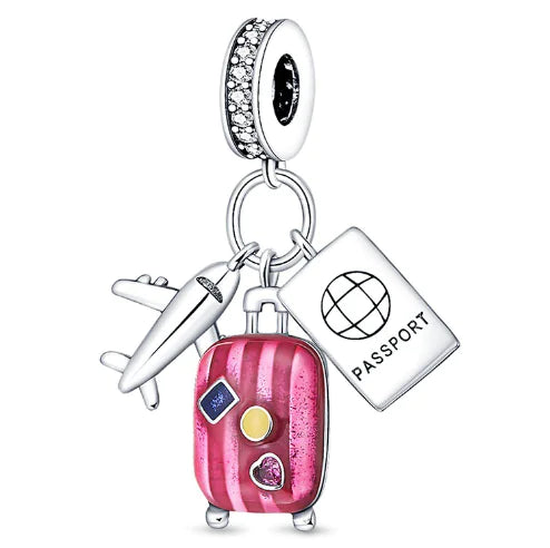 Silver‑Plated Travel Charms – Unique, Artistic Luggage Accessories