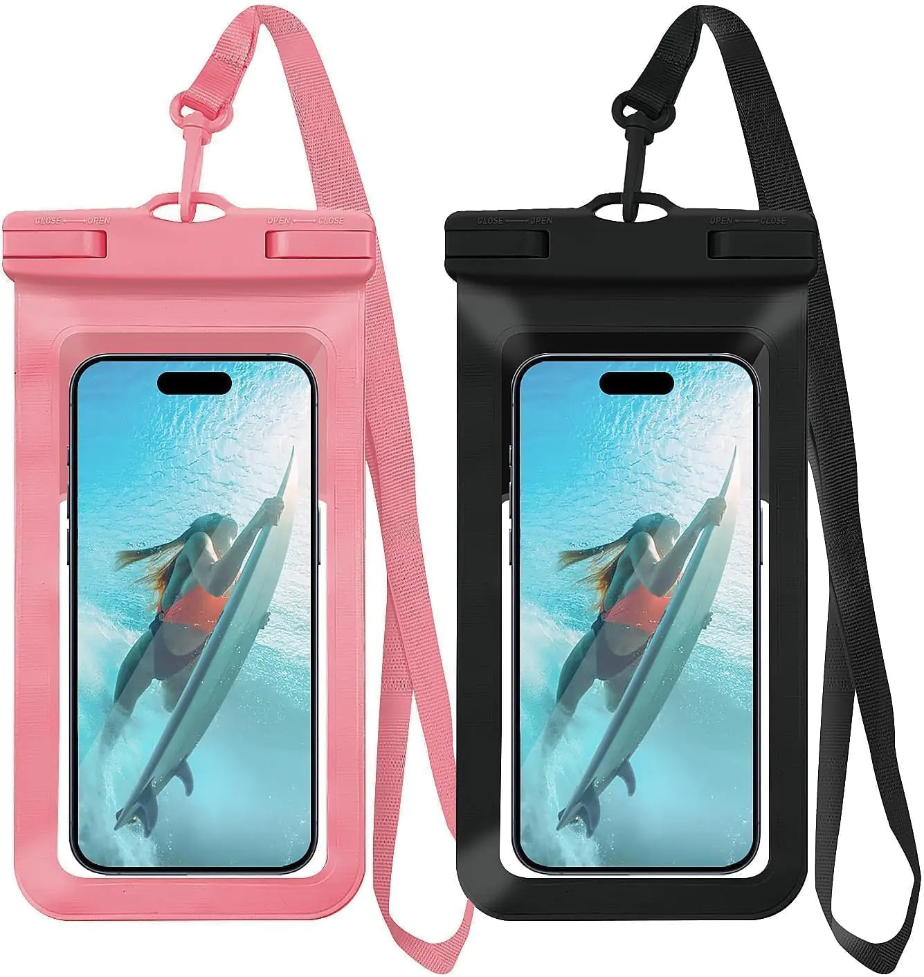 Waterproof Phone Pouch with Lanyard – Touchscreen Friendly, Case‑Compatible Travel Essential