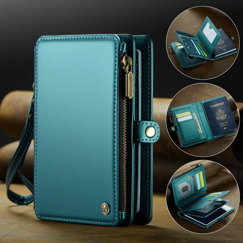 Travel Passport Wallet with RFID Protection & Lanyard