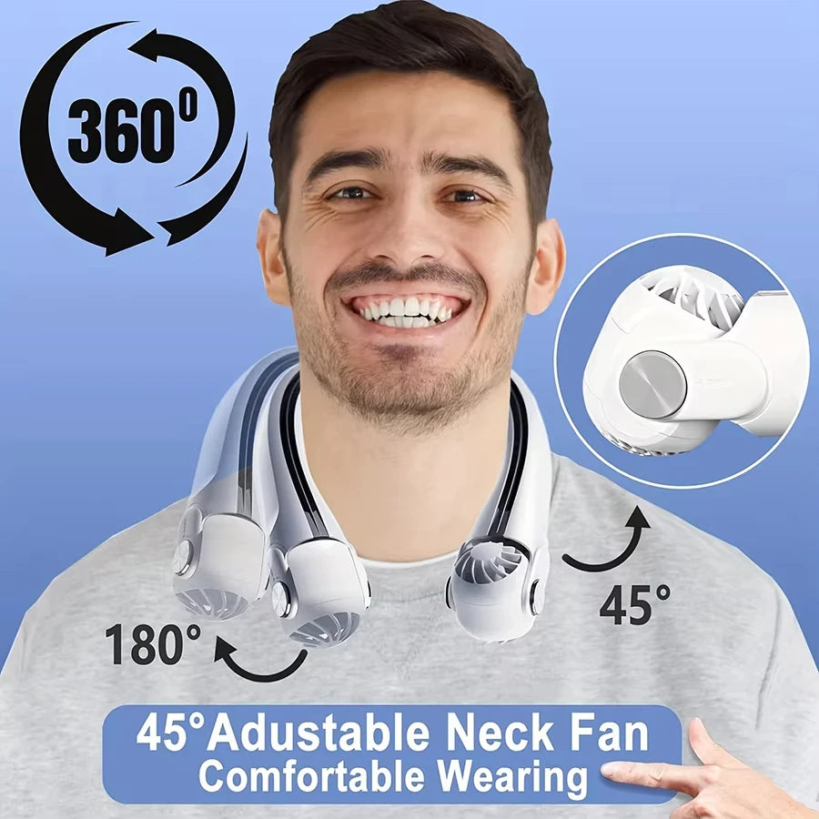 Portable Rechargeable Mini Fan – 3‑Speed with Rotating Air Outlet