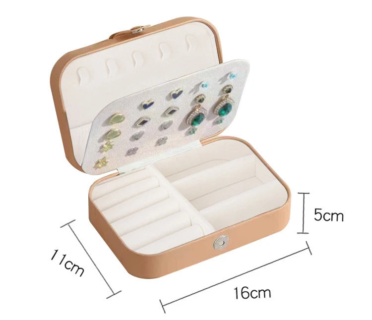 Portable Leather Jewelry Organizer – Elegant & Travel‑Ready