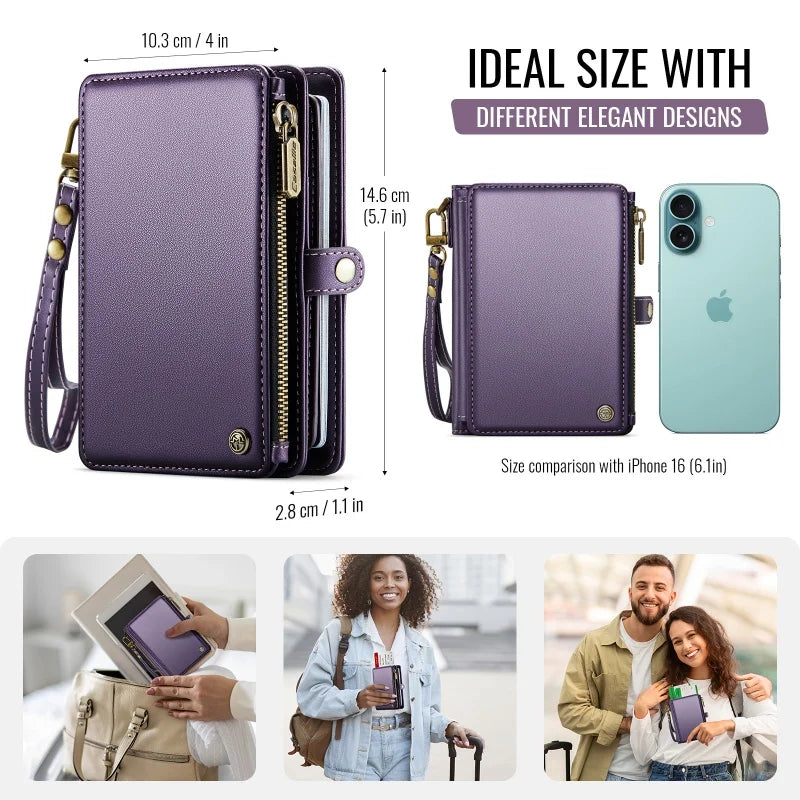Travel Passport Wallet with RFID Protection & Lanyard
