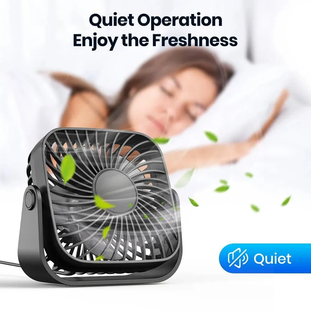 Portable USB Travel Fan – Compact & Power‑Ready