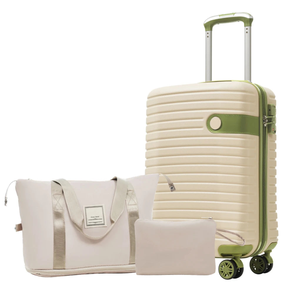 3‑Piece Travel Luggage Set – 20" Carry‑On, Weekender & Toiletry Bag