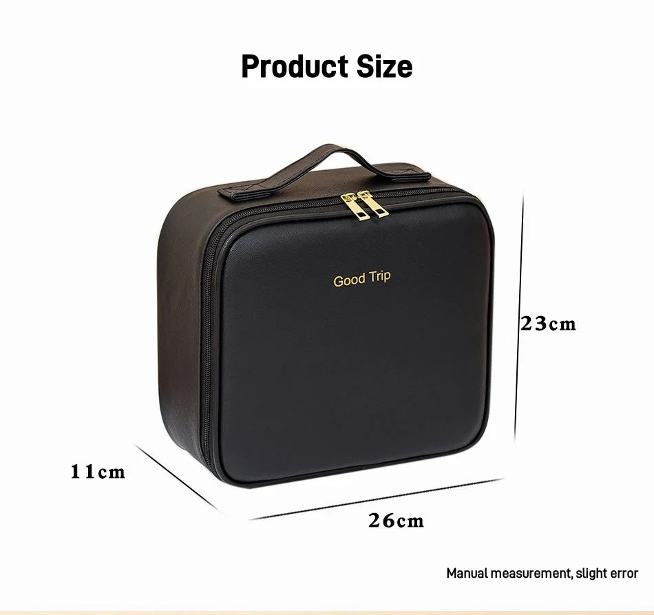 LED Lighted Travel Makeup Case – Rechargeable Organizer