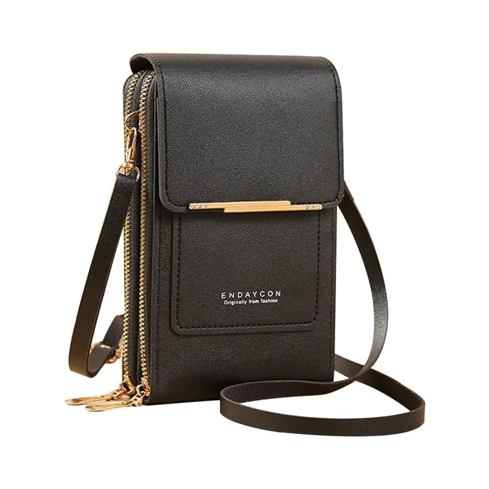 RFID Anti Theft Leather Bag Touch Screen Phone Purse Crossbody Bags Women Travel Smartphone Handbag