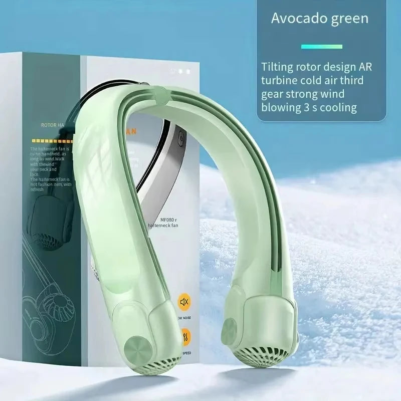Portable Rechargeable Mini Fan – 3‑Speed with Rotating Air Outlet