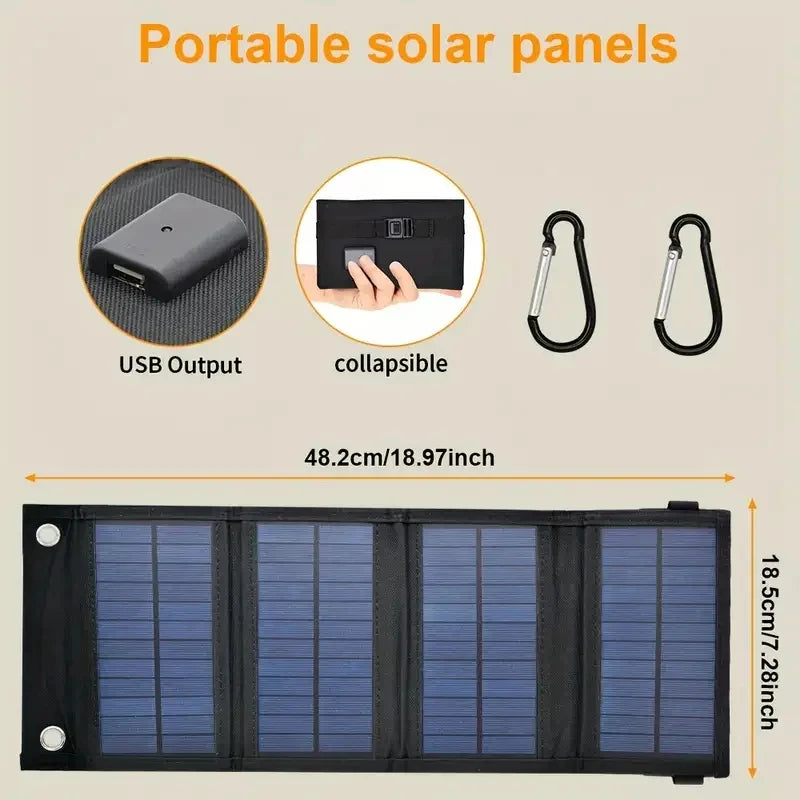 Folding 7W Solar Phone Charger – Travel & Outdoor Ready