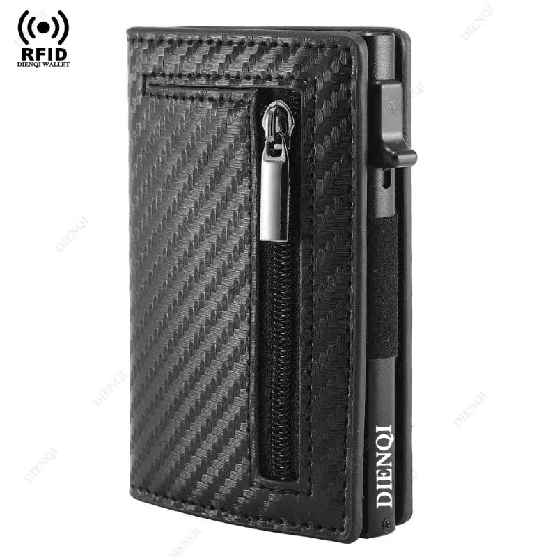 Magnetic Pop‑Up RFID Card Holder – Slim Travel Wallet