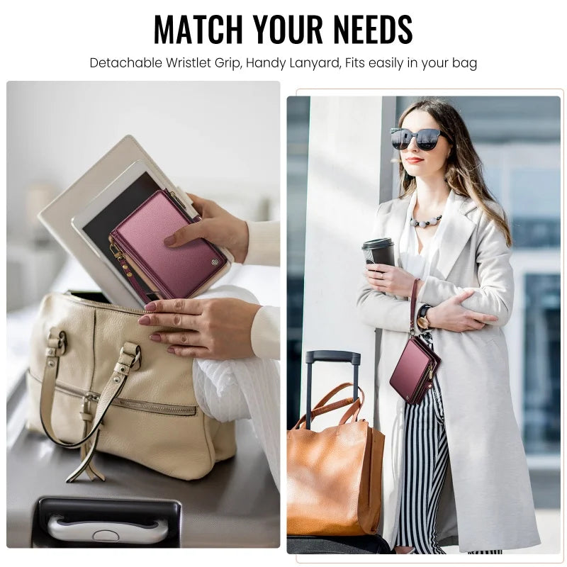 Travel Passport Wallet with RFID Protection & Lanyard