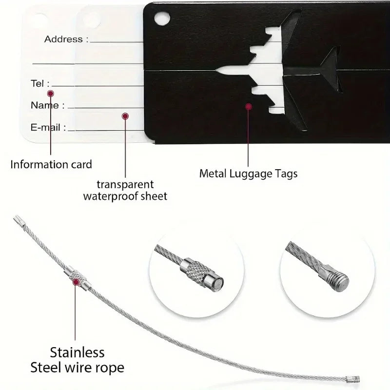 Sleek Aluminum Luggage Tags – Durable & Travel‑Ready