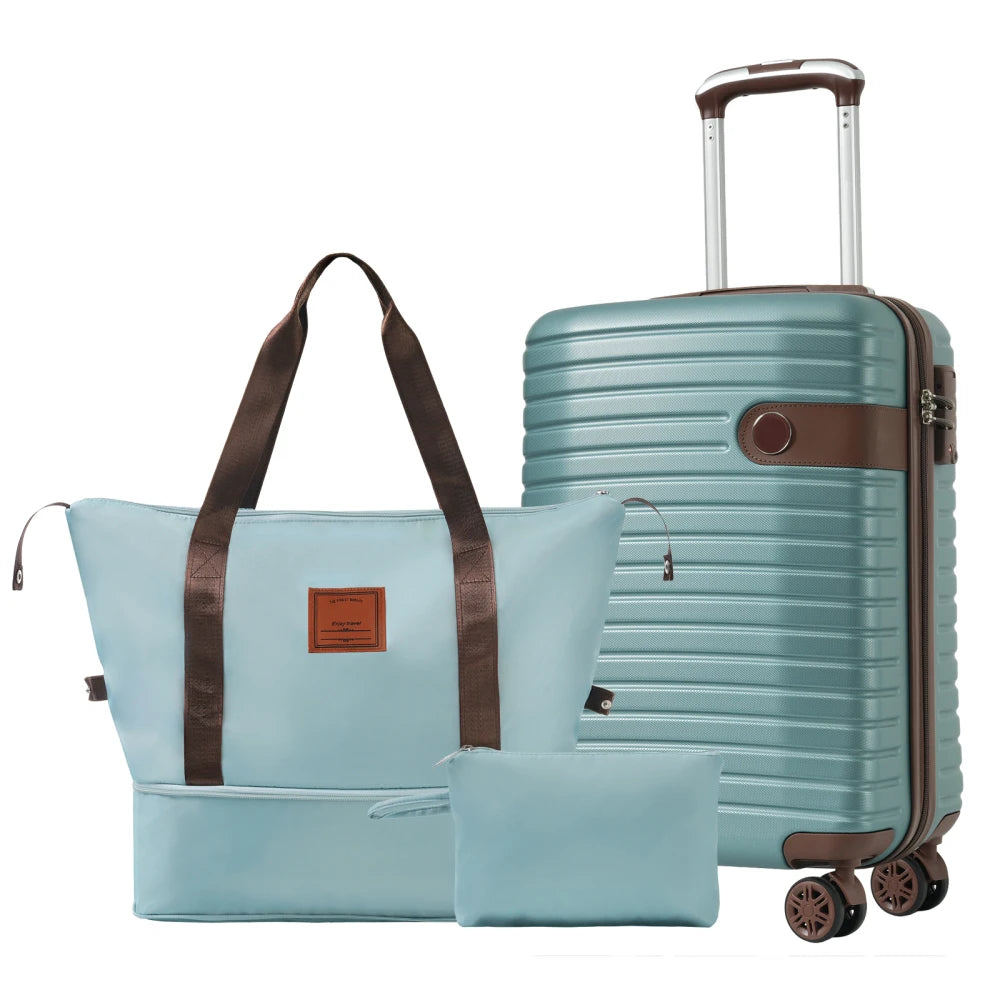 3‑Piece Travel Luggage Set – 20" Carry‑On, Weekender & Toiletry Bag