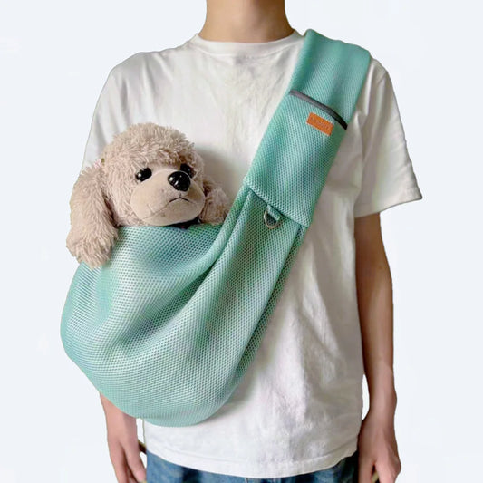 Hands‑Free Travel Sling for Small Breeds – Soft & Supportive