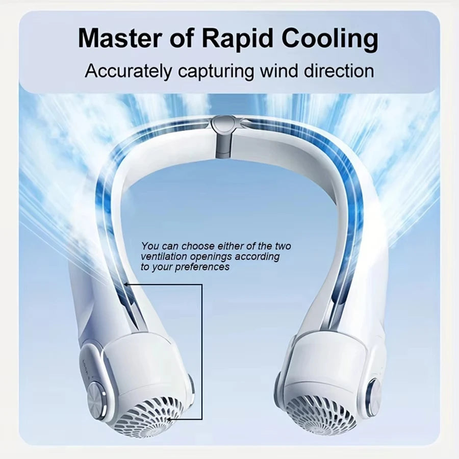Portable Rechargeable Mini Fan – 3‑Speed with Rotating Air Outlet