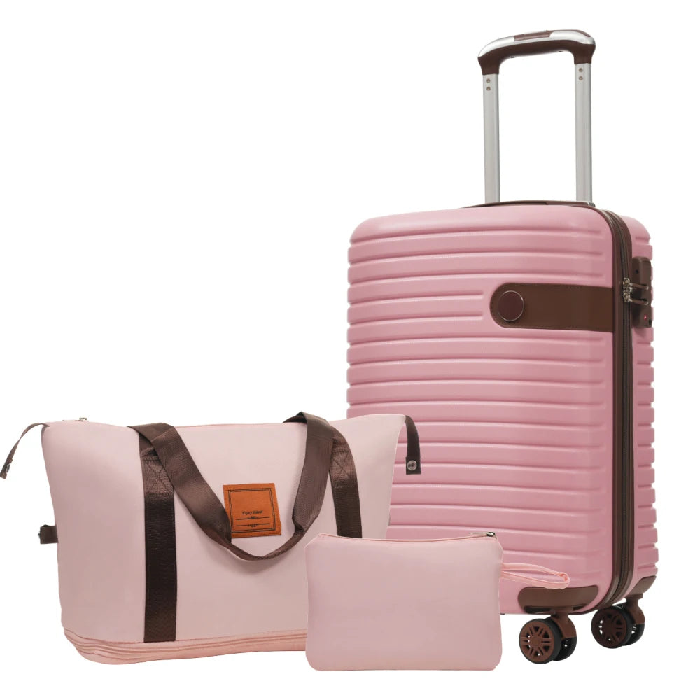 3‑Piece Travel Luggage Set – 20" Carry‑On, Weekender & Toiletry Bag