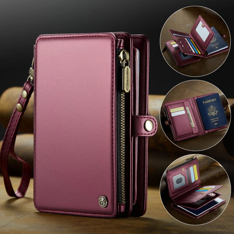 Travel Passport Wallet with RFID Protection & Lanyard