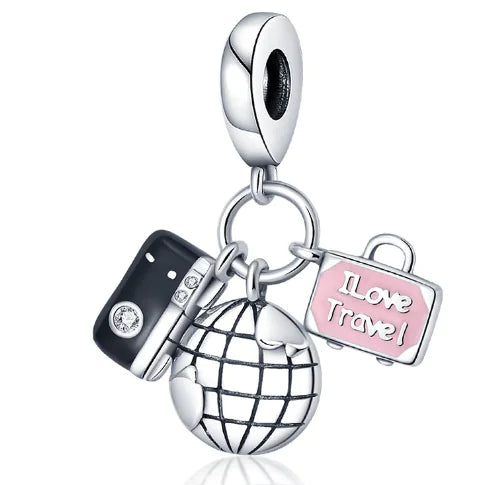 Silver‑Plated Travel Charms – Unique, Artistic Luggage Accessories