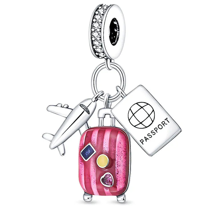 Silver‑Plated Travel Charms – Unique, Artistic Luggage Accessories